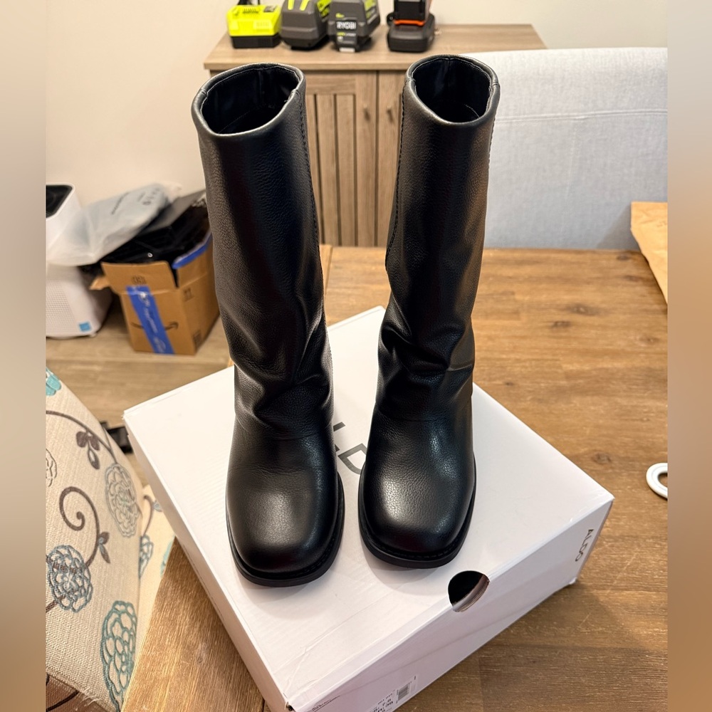 Aldo Black Heeled Boots